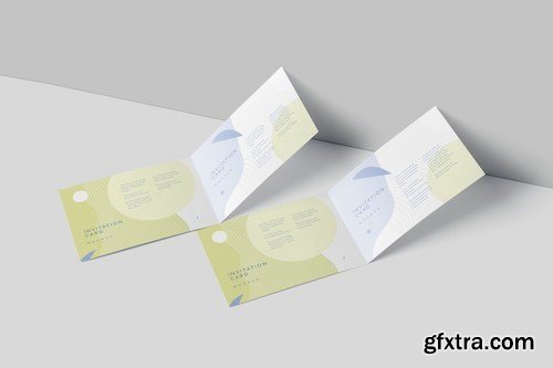 Bi-fold A6 Invitation Card Mockups