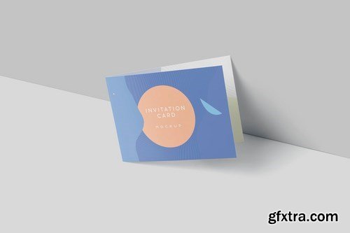 Bi-fold A6 Invitation Card Mockups