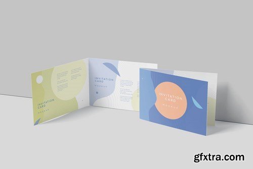 Bi-fold A6 Invitation Card Mockups