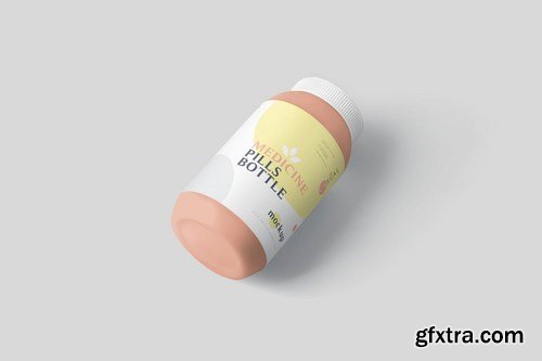 Plastic Medicine Pills Bottle Mockups