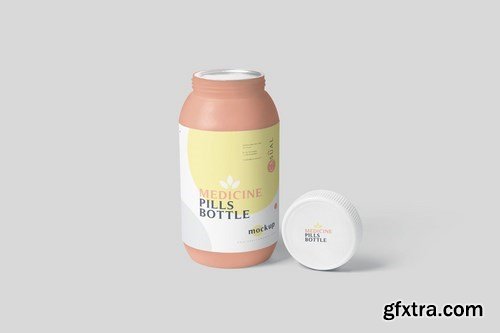 Plastic Medicine Pills Bottle Mockups