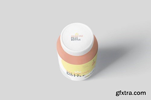 Plastic Medicine Pills Bottle Mockups