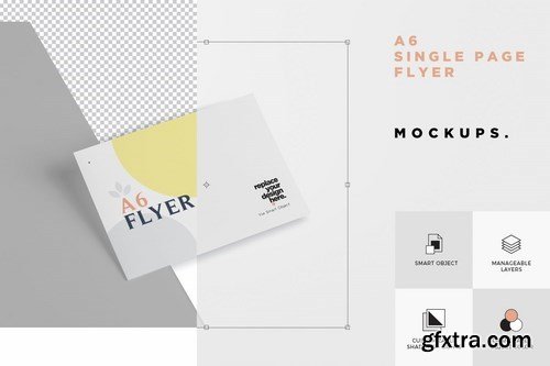 A6 Single Page Flyer Mockups