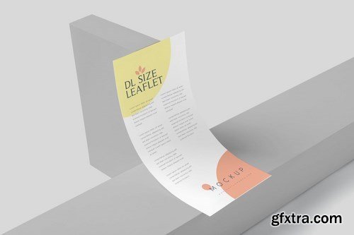 DL Size One-page Leaflet Mockups