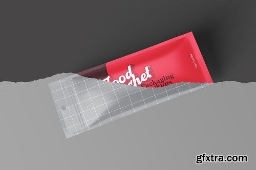 Food Sachet Packaging Mockups