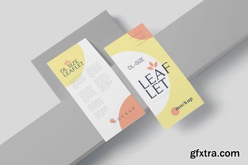 DL Size One-page Leaflet Mockups