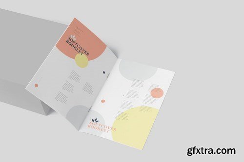 Rectangular Shaped Softcover Booklet Mockups