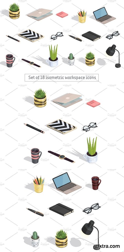 CM - Set of 18 isometric icons 1237403