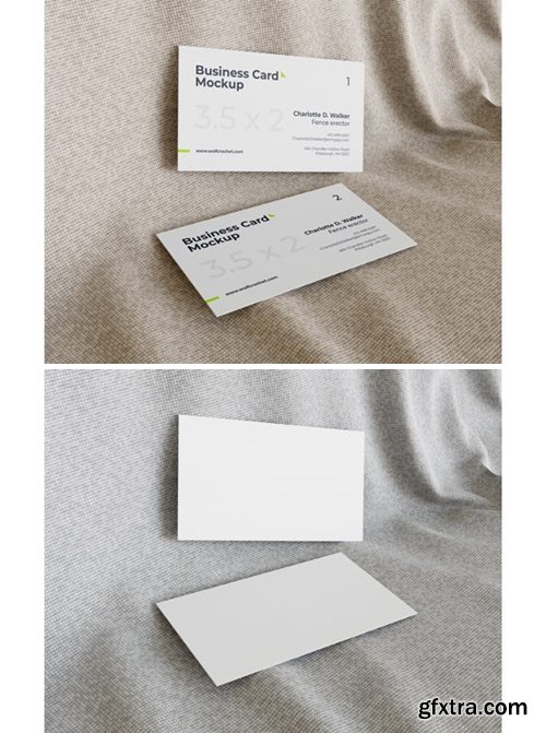 Business Card Mockup on Fabric 3662830