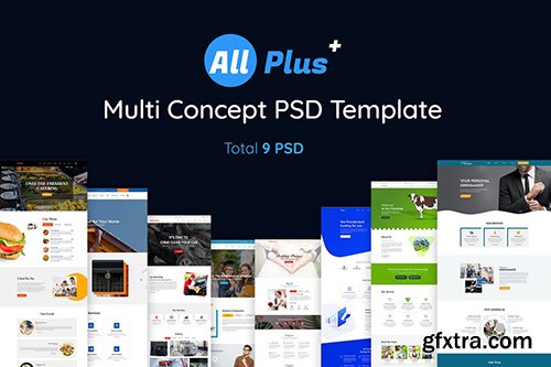 All Plus- Multi Concept PSD template Bundle