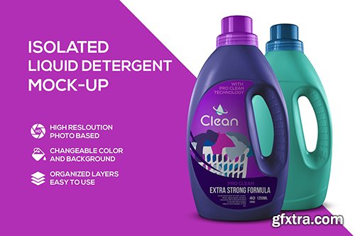 Liquid detergent mockup