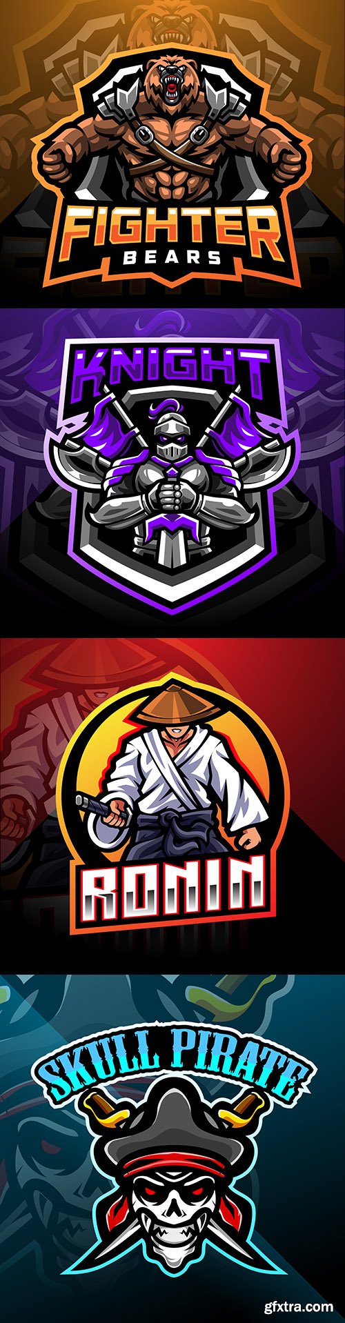 Emblem gaming mascot design cybersport illustration 15
