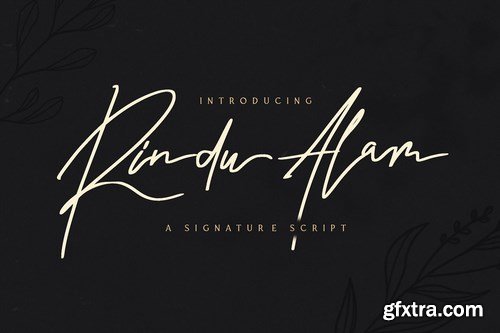 CM - Rindu Alam - Signature Script Font 4688049