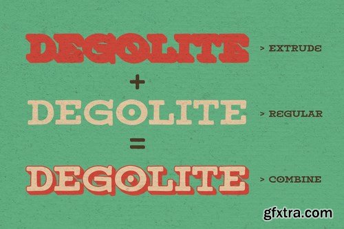 Degolite Extrude Typeface