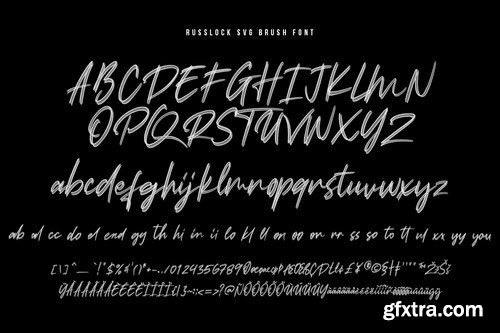 Russlock SVG Brush Font