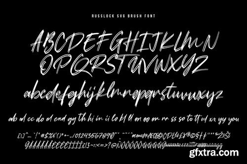 Russlock SVG Brush Font