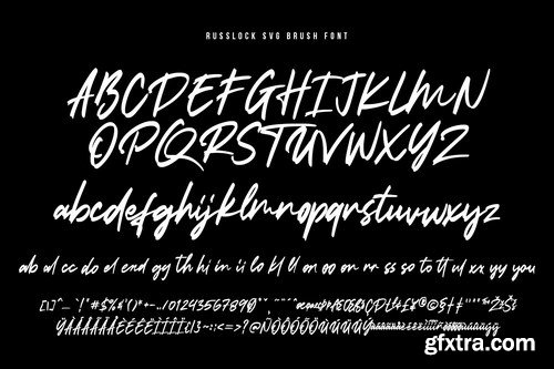 Russlock SVG Brush Font