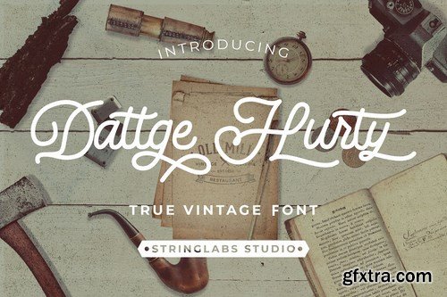 CM - Dattge Hurty - Monoline Retro Font 4687861