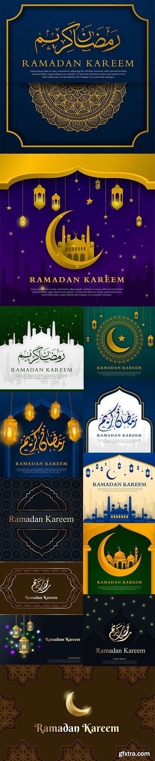 Elegant Ramadan Kareem Greeting Card Design