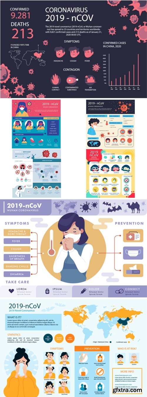 Stock Vector - Corona Virus Infographic