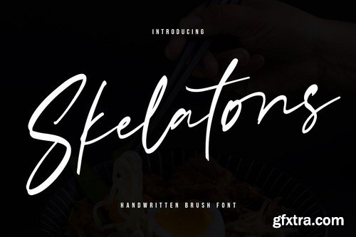 Skelatons Handmade Brush Font