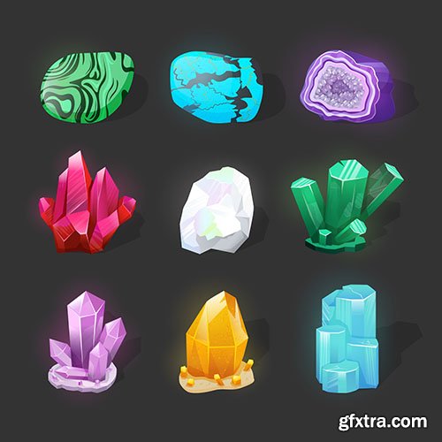 Crystalline Stone Gem Collection