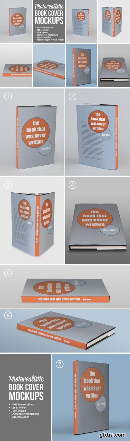 Photorealistic Book Covers Mockups 3677661