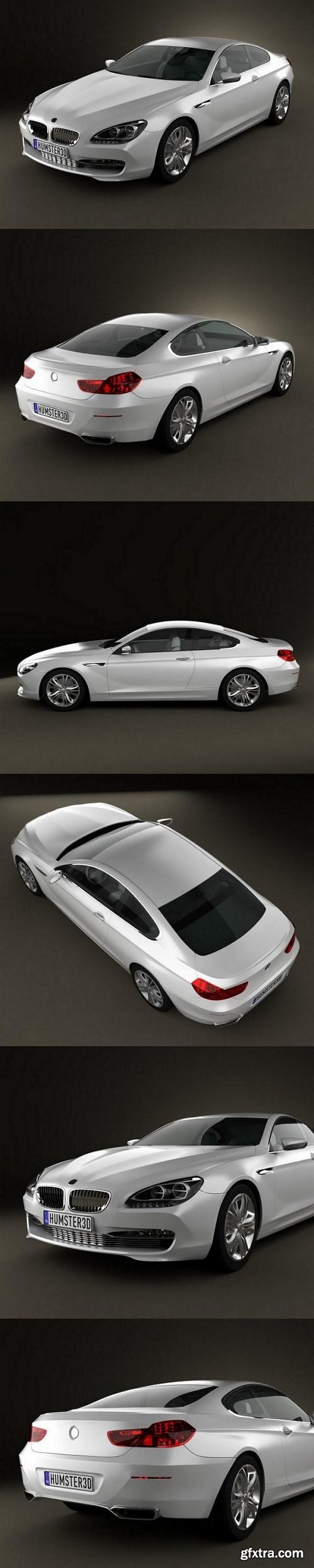 HUM3D BMW 6 Series Coupe Concept 2010 3D Model