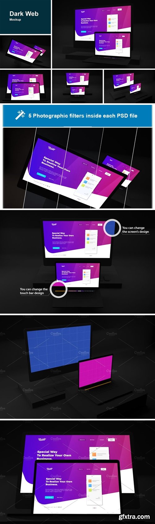 CretiveMarket - Dark Web Mockup 4559618