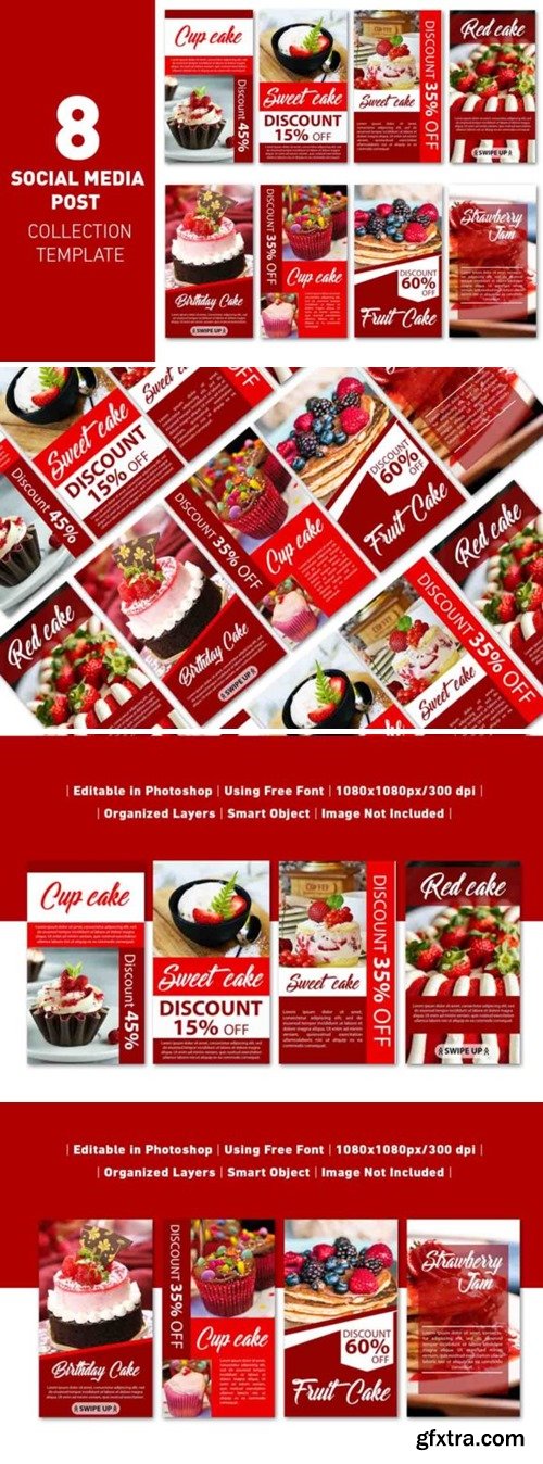 Social Media Story Red Cake Template 3682004