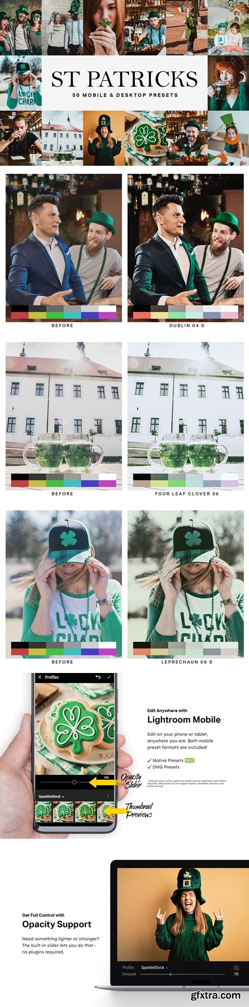 CreativeMarket - 50 St Patricks Day Lightroom Presets 4683367