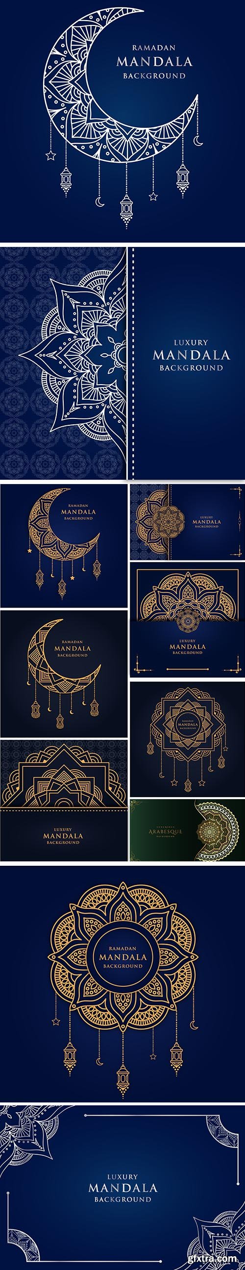 Creative Luxury Mandala Background Set