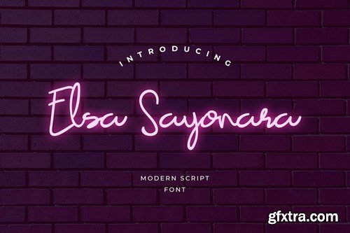 Elsa Sayonara Script Handwritten Monoline Font