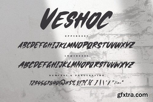 Veshoc - The Handbrushed Font