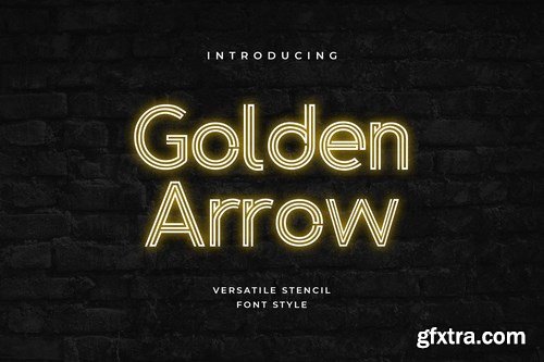 Golden Arrow Classy Modern Geometric Font