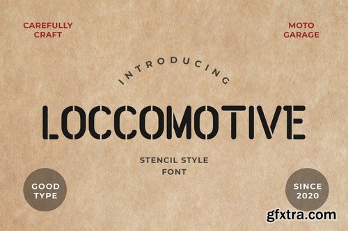 Loccomotive Stencil Font