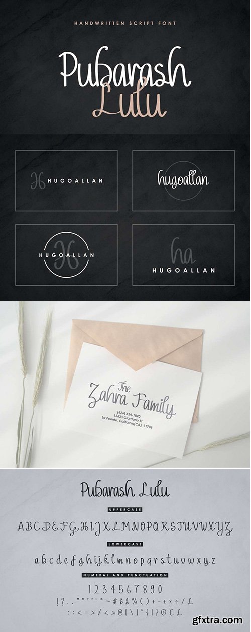 Pubarash Lulu Handwritten Font