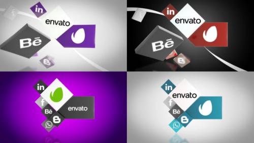 Videohive - Social Media Unfold Logo Reveal