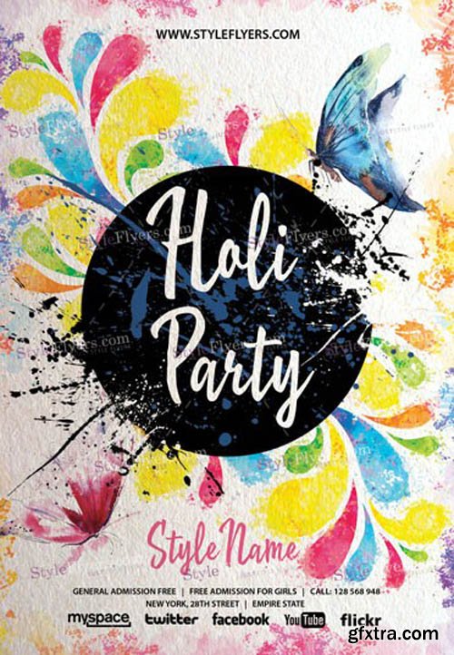 Holi Party V1503 2020 PSD Flyer