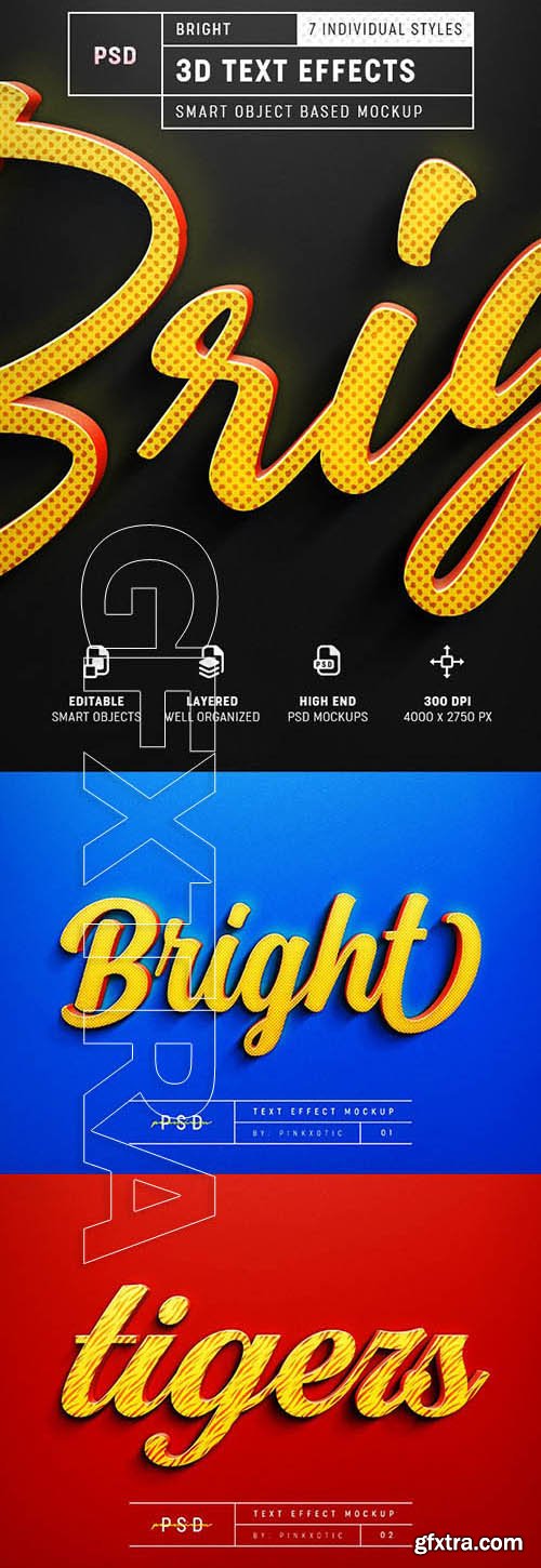 GraphicRiver - Bright 3D Text Effect Mockup 26011933