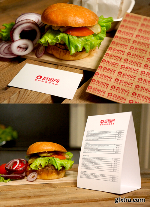 vi mockup of fast food packaging box