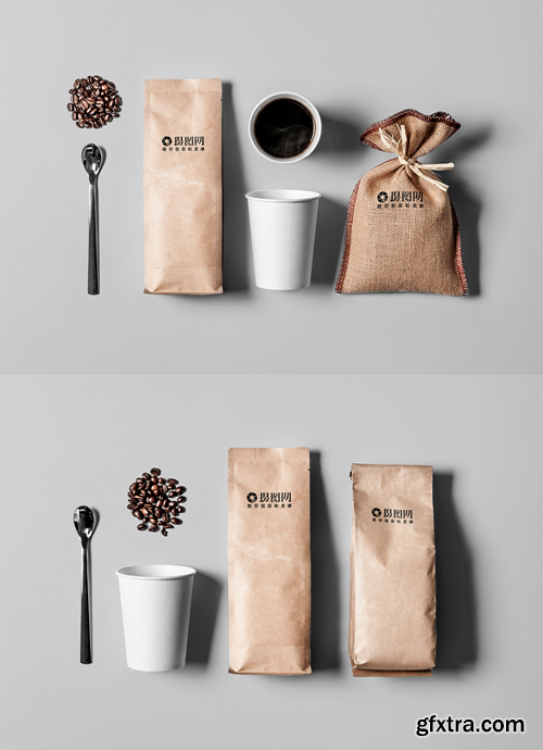 coffee bean vi mockup