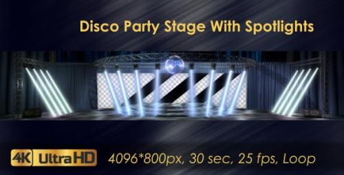 Videohive - Disco Party Stage With Spotlights