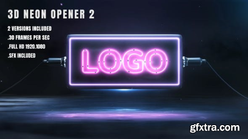 Videohive 3D Neon Opener 2 26056305