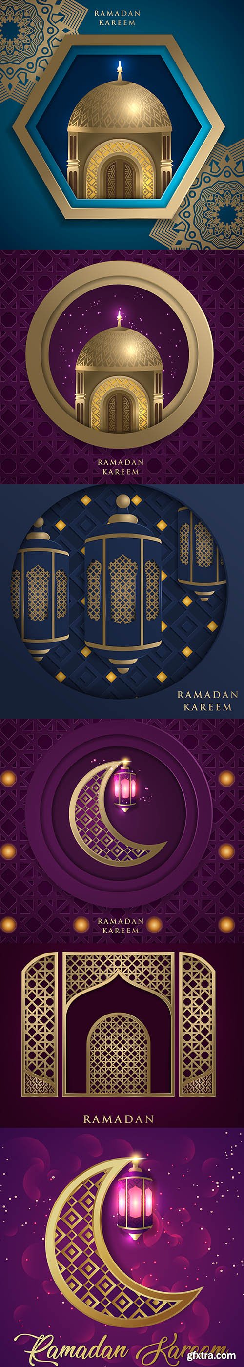 Ramadan Kareem Greeting Banner Backgrounds