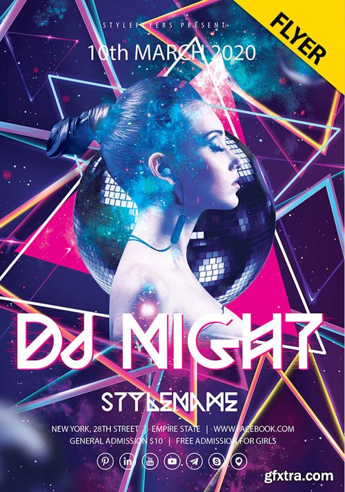 Dj Night Day V1503 2020 PSD Flyer Template