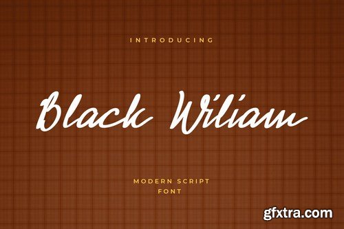 Black William Signature Font