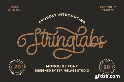 CM - StringLabs - Monoline Retro Font 4698593