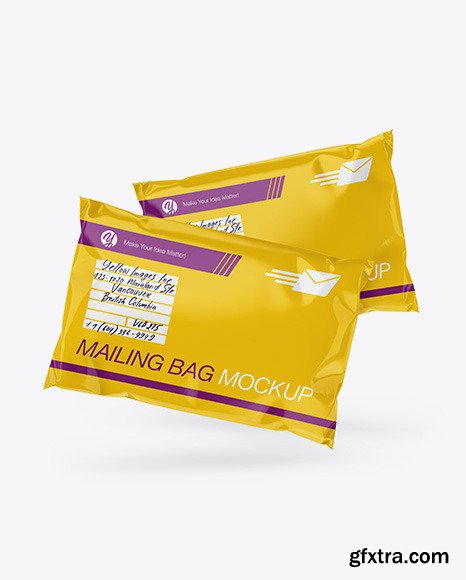 Two Glossy Mailing Bags Mockup 56688