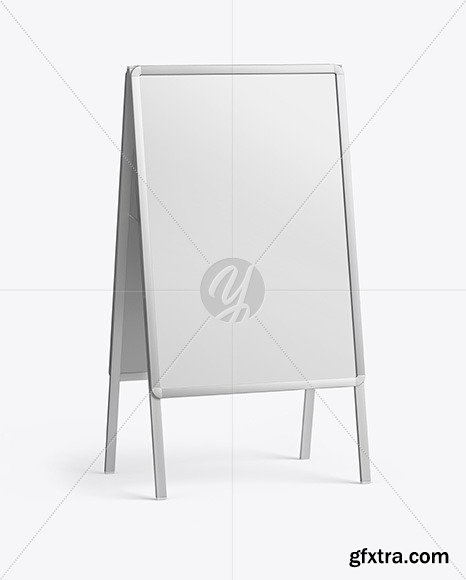 Glossy Metallic Stand Mockup 56542